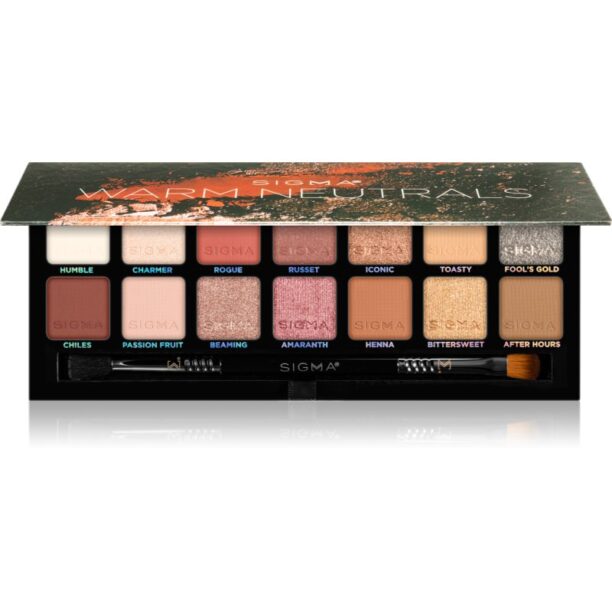 Sigma Beauty Warm Neutrals Eyeshadow Palette paleta farduri de ochi 25.5 g