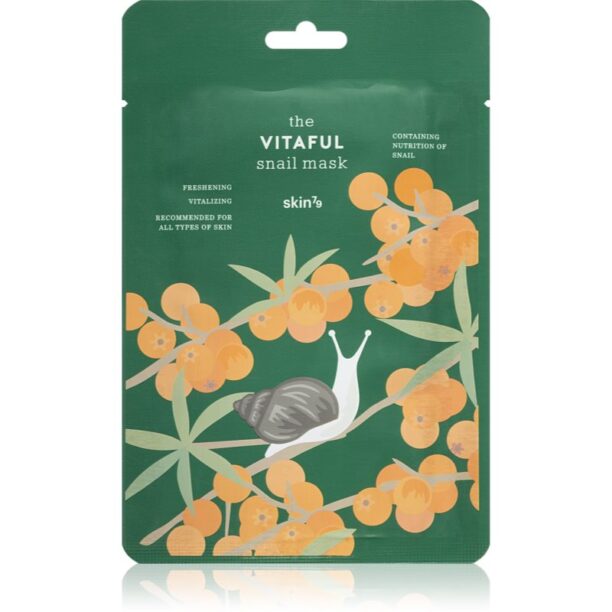 Skin79 Snail The Vitaful mască textilă antioxidantă extract de melc 20 ml