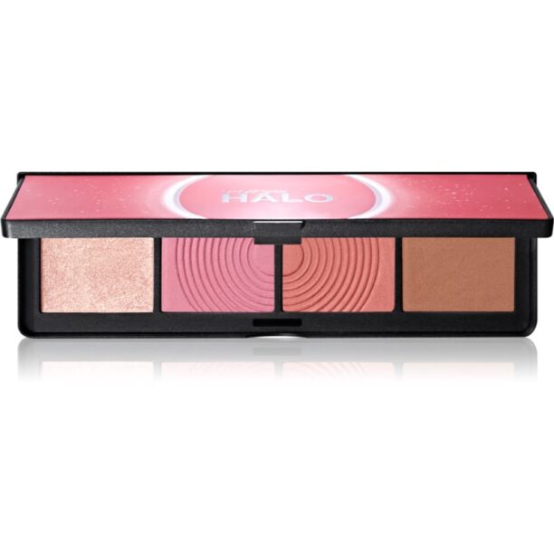 Smashbox Halo Sculpt + Glow Face Palette paletă cu iluminatoare și farduri de obraz culoare Pink Saturation 15