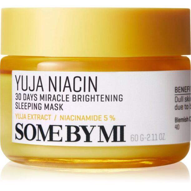 Some By Mi Yuja Niacin Brightening mască iluminatoare de noapte 60 g