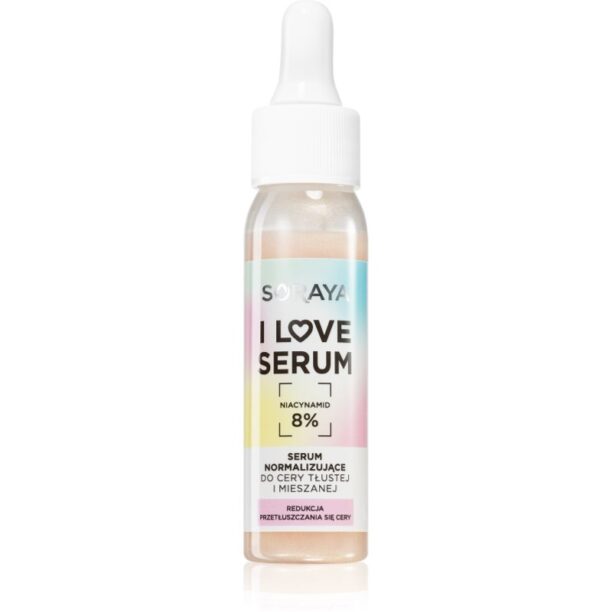 Soraya I Love Serum normalizarea fluidului pentru a echilibra productia sebumului 8% Niacinamid 30 ml preţ