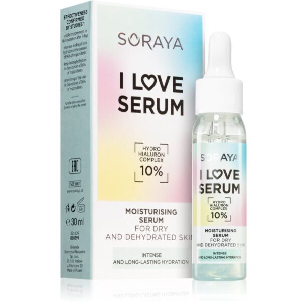 Cumpăra Soraya I Love Serum ser hidratant 10% Hydro Hyaluron Complex 30 ml