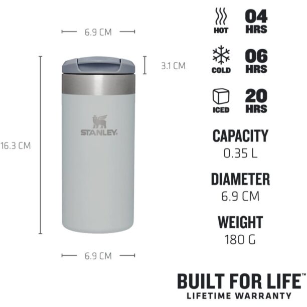 Cumpăra Stanley AeroLight™ Transit Mug cană termoizolantă Fog Metallic 350 ml