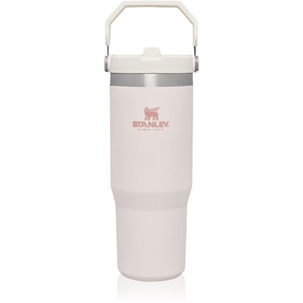 Stanley IceFlow™ Flip Straw Tumbler sticlă inoxidabilă pentru apă Rose Quartz 890 ml preţ