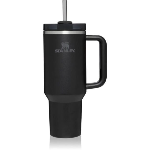 Stanley Quencher H2.O FlowState™ Tumbler pahar din oțel inoxidabil cu pai Black Tonal 1180 ml preţ