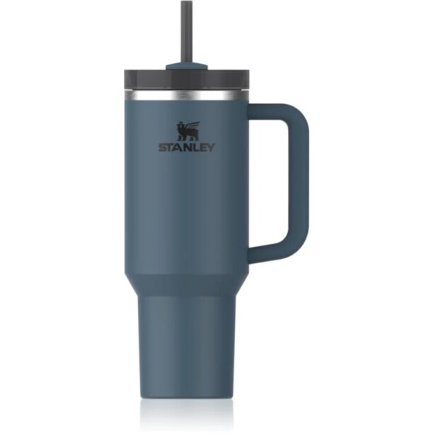 Stanley Quencher H2.O FlowState™ Tumbler pahar din oțel inoxidabil cu pai Blue Spruce 1180 ml preţ