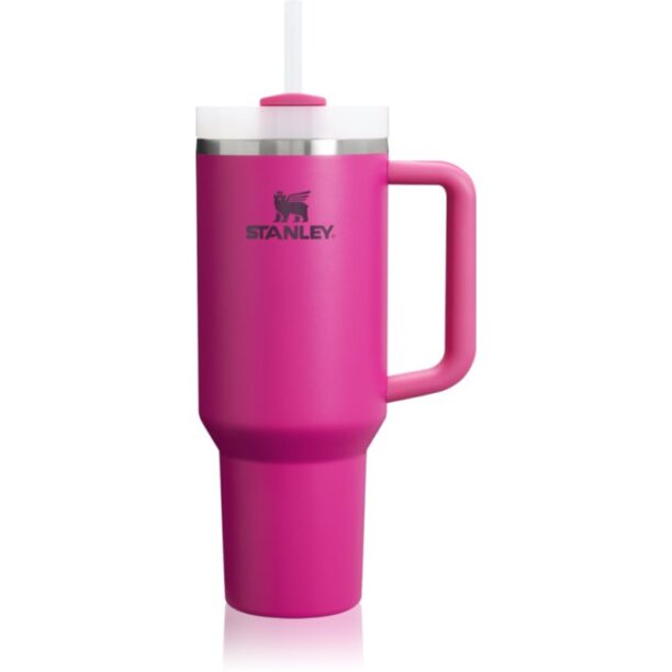 Stanley Quencher H2.O FlowState™ Tumbler pahar din oțel inoxidabil cu pai Fuchsia 1180 ml preţ