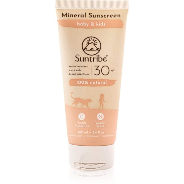 Suntribe Kids Mineral Sunscreen crema de fata cu minerale pentru protectie pentru copii 100 ml preţ