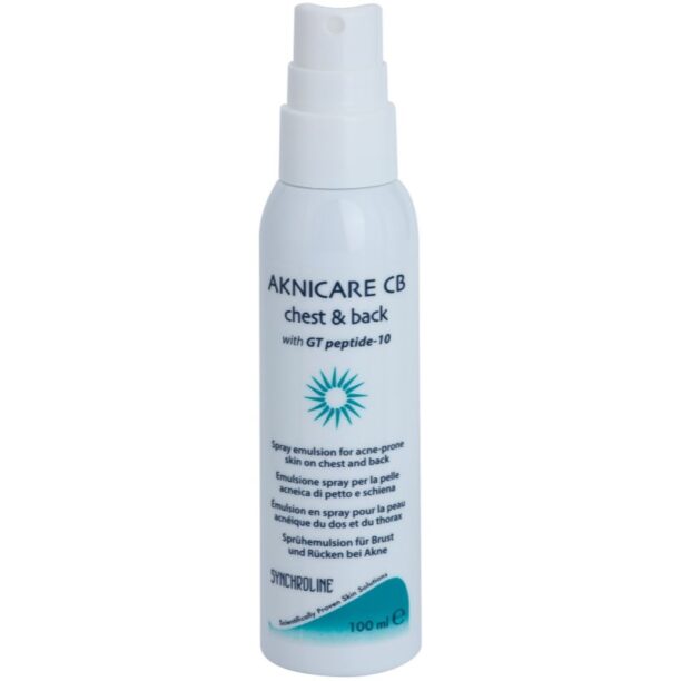 Cumpăra Synchroline Aknicare CB emulsie spray pentru reducere acnee de pe spate si piept 100 ml