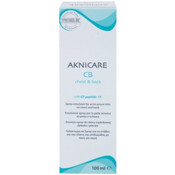 Original Synchroline Aknicare CB emulsie spray pentru reducere acnee de pe spate si piept 100 ml