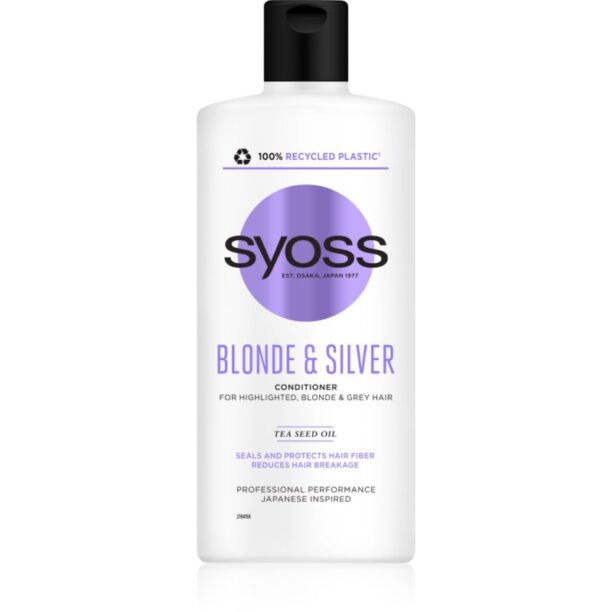 Syoss Blonde & Silver Balsam pentru părul blong și gri 440 ml preţ