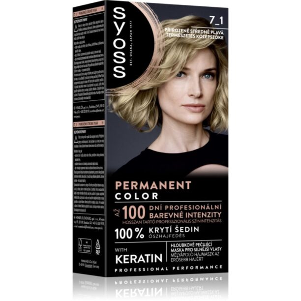 Syoss Color Culoare permanenta pentru par culoare 7_1 Natural Medium Blond 1 buc