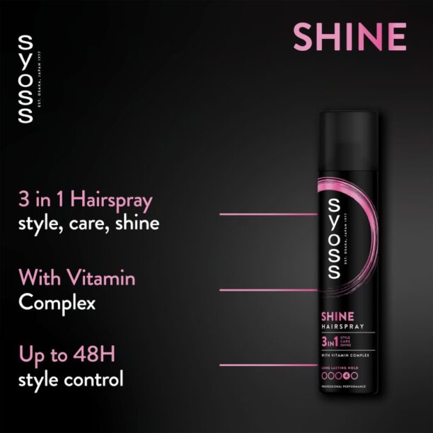 Cumpăra Syoss Shine & Hold fixativ pentru stralucire 300 ml