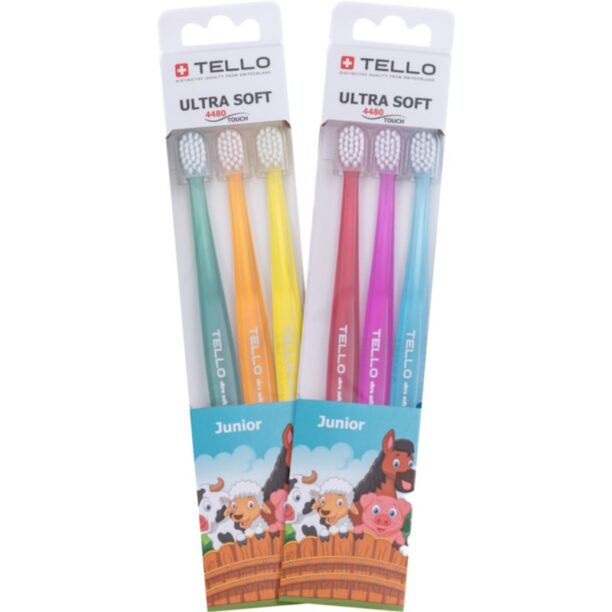 Cumpăra TELLO 4480 Junior 3pack periuta de dinti pentru copii 3 buc