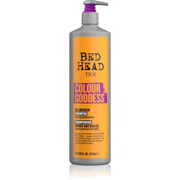 TIGI Bed Head Colour Goddess sampon pe baza de ulei pentru par vopsit sau suvitat 970 ml