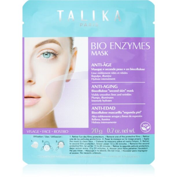 Talika Bio Enzymes Mask Anti-Age mască facială de pânză cu efect anti-rid 20 g preţ