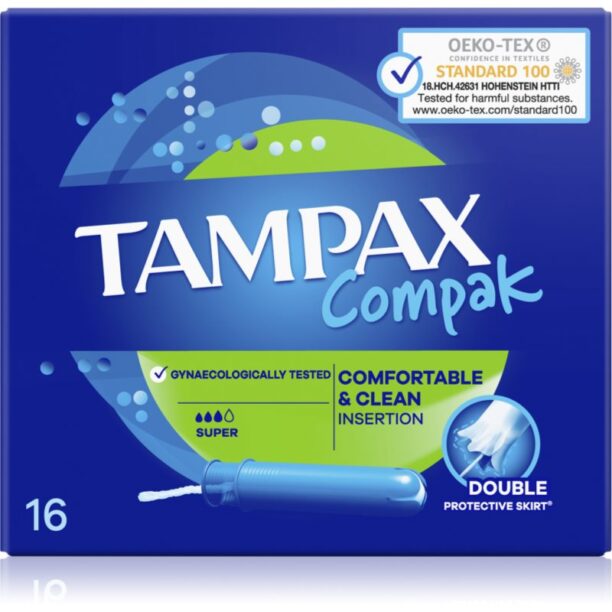 Tampax Compak Super tampoane cu aplicator 16 buc preţ