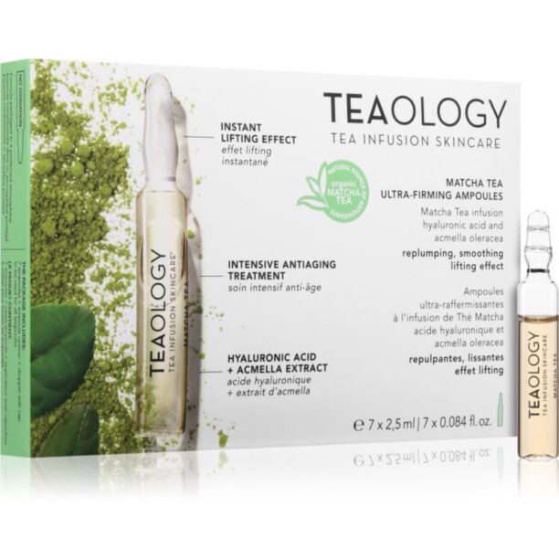 Teaology Anti-Age Matcha Tea Ultra-Firming Ampoules fiolă pentru hidratare si fermitate 7x2