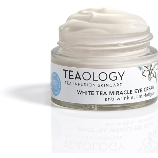 Teaology Anti-Age White Tea Miracle Eye Cream cremă de ochi corectoare pentru cearcăne și riduri 15 ml preţ