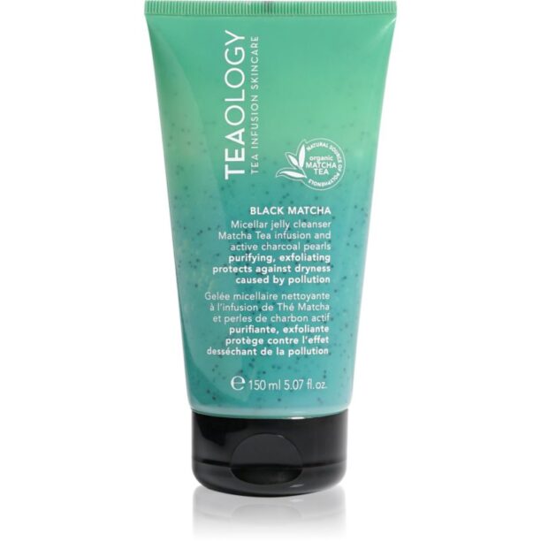 Teaology Cleansing Black Matcha Micellar Jelly Cleanser emulsie micelara pentru curatare cu efect exfoliant 150 ml