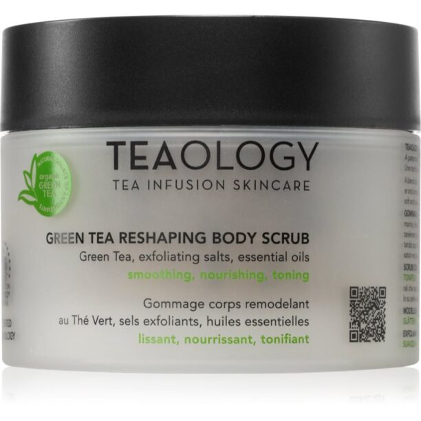 Teaology Green Tea Reshaping Body Scrub exfoliant de corp pentru matifiere 380 g