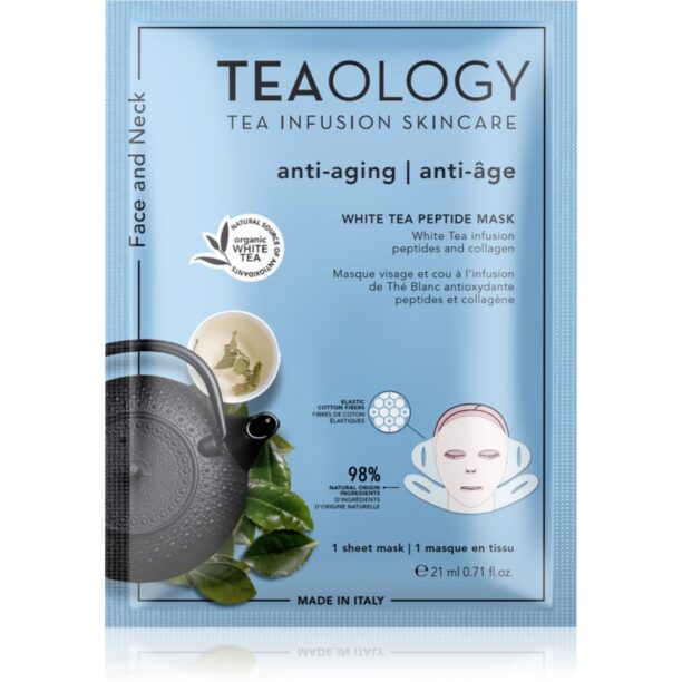 Teaology White Tea Peptide Mask Masca facelift intens și de strălucire 21 ml