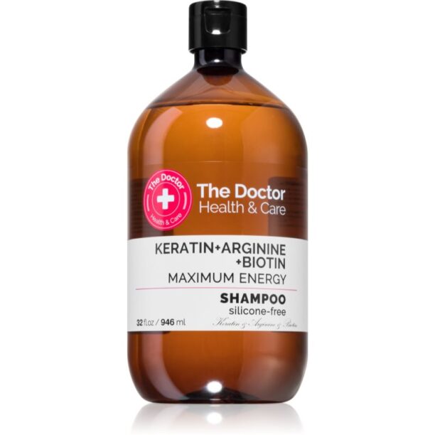 The Doctor Keratin + Arginine + Biotin Maximum Energy Sampon cu keratina pentru intarire si stralucire 946 ml