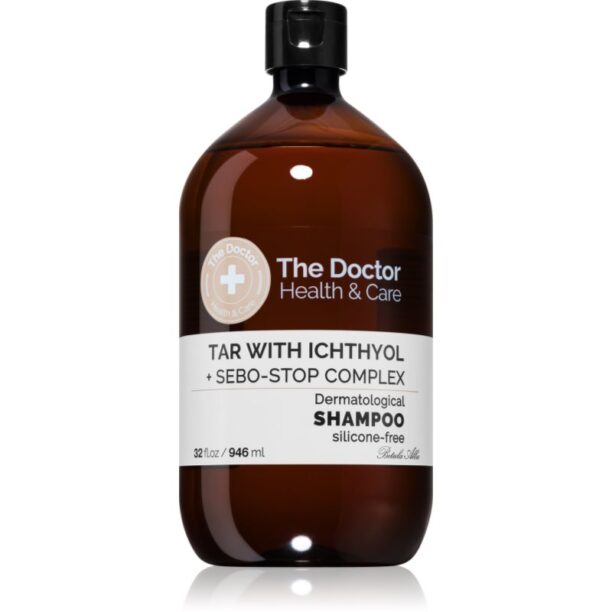 The Doctor Tar with Ichthyol + Sebo-Stop Complex șampon pentru dermatită seboreică și cazuri severe de mătreață 946 ml