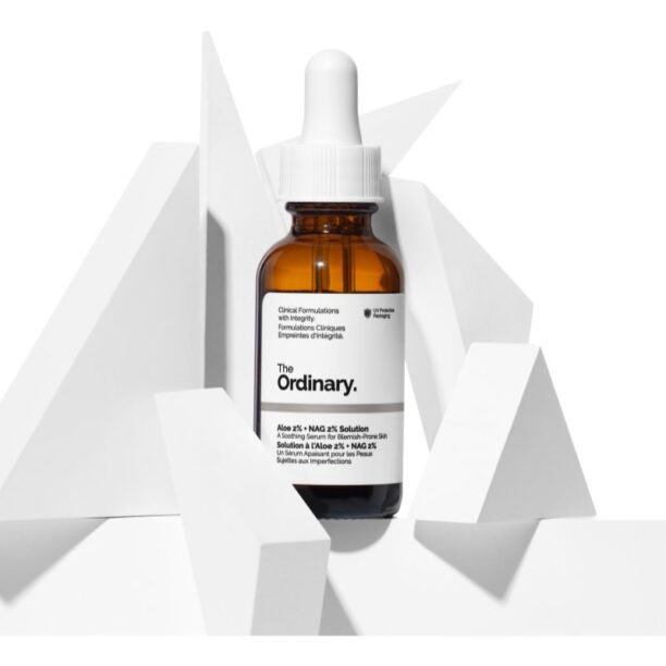 Preţ The Ordinary Aloe 2% + NAG 2% Solution ser calmant impotriva acneei 30 ml