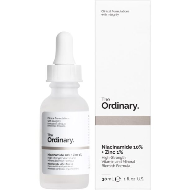 Original The Ordinary Niacinamide 10% + Zinc 1% ser facial cu efect iluminator 30 ml