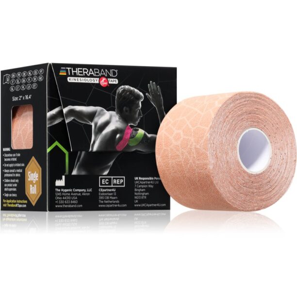 Cumpăra Thera-Band Kinesiology Tape bandă kinesiologică culoare Beige 5 cm x 5 m 1 buc