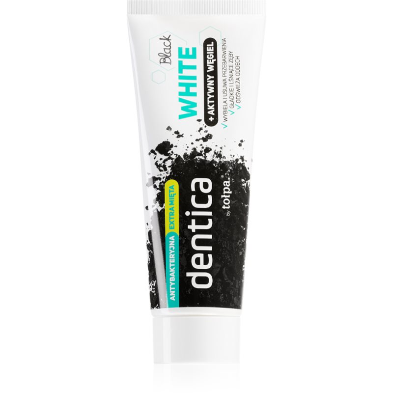 Tołpa Dentica Black White Pasta de dinti albire cu cărbune activ 75 ml