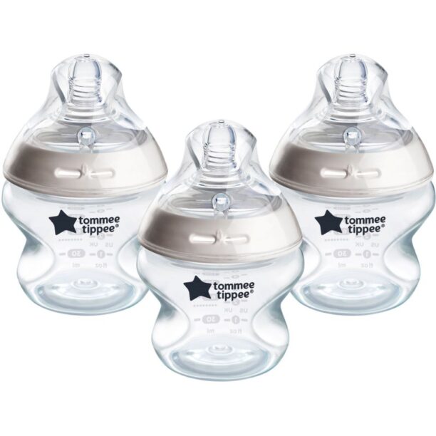 Tommee Tippee Closer To Nature Anti-colic Baby Bottles Set biberon pentru sugari Slow Flow 0m+ 3x150 ml preţ