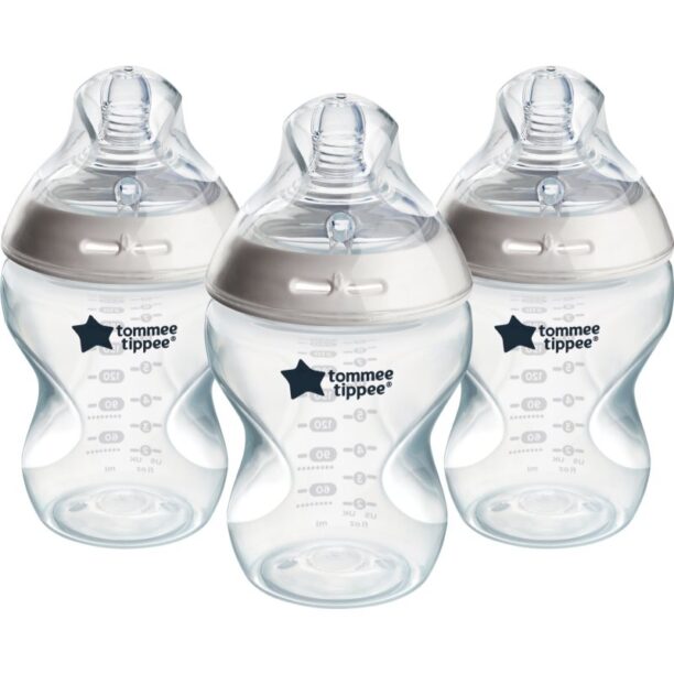 Tommee Tippee Natural Start Anti-Colic biberon auto-sterilizant Slow Flow 0m+ 3x260 ml preţ