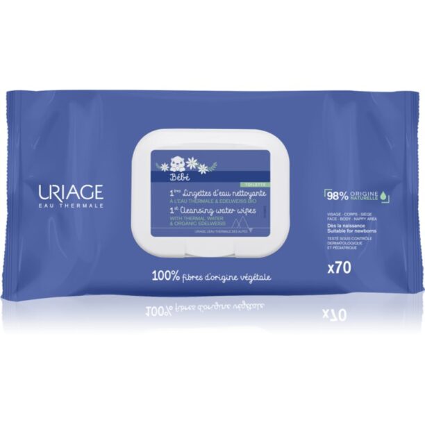 Uriage Bébé 1st Cleansing Wipes servetele pentru curatare pentru copii 70 buc preţ