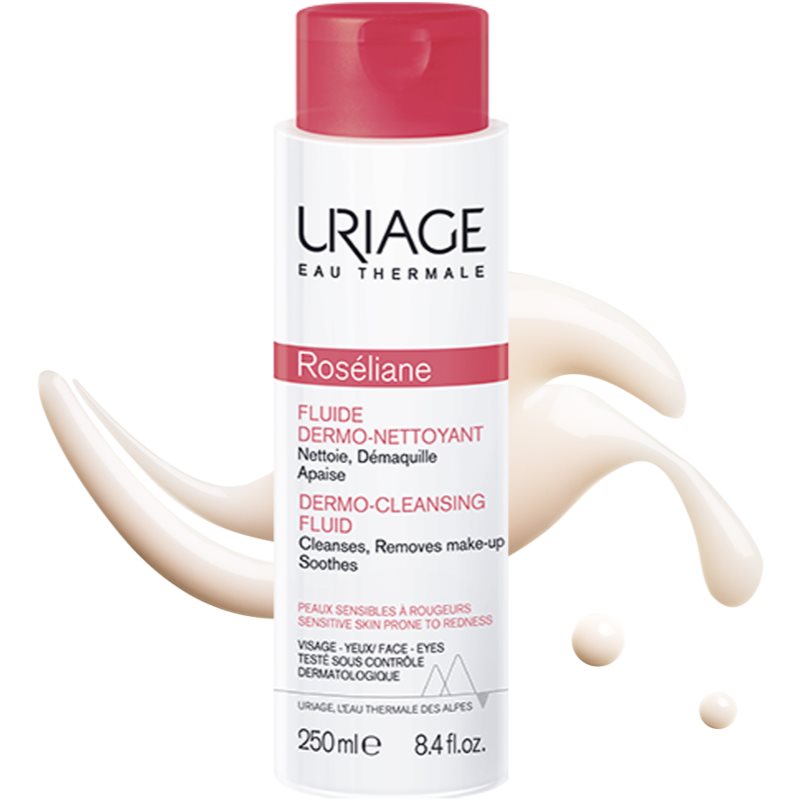 Uriage Roséliane Dermo-Cleansing Fluid lotiune de curatare pentru piele sensibila cu tendinte de inrosire 250 ml preţ