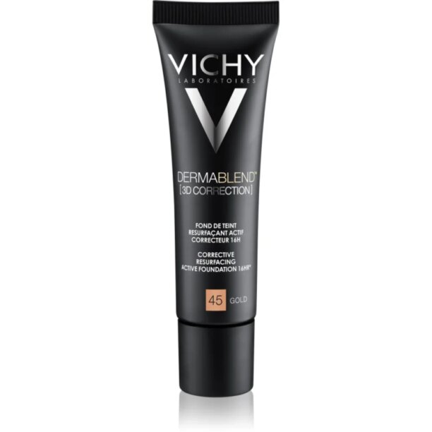 Vichy Dermablend 3D Correction Corecție pentru netezirea machiajului SPF 25 culoare 45 Gold  30 ml preţ