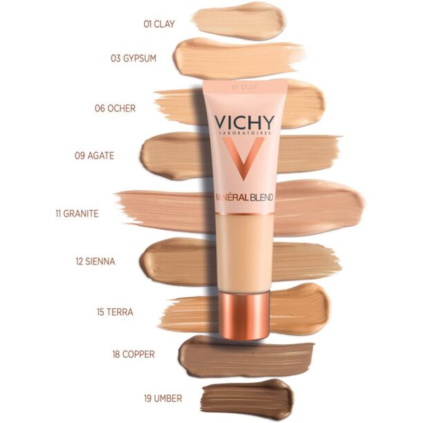 Original Vichy Minéralblend machiaj hidratant și natural de acoperire culoare 01 Clay 30 ml