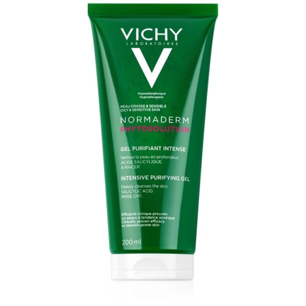 Vichy Normaderm Phytosolution gel intens pentru curatare impotriva imperfectiunilor pielii cauzate de acnee 200 ml