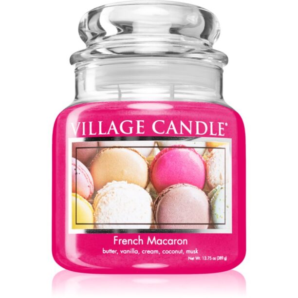 Village Candle French Macaroon lumânare parfumată (Glass Lid) 389 g