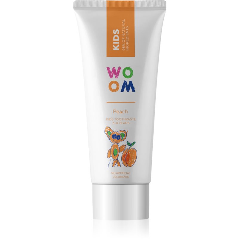 WOOM Kids Peach pasta de dinti pentru copii 50 ml preţ