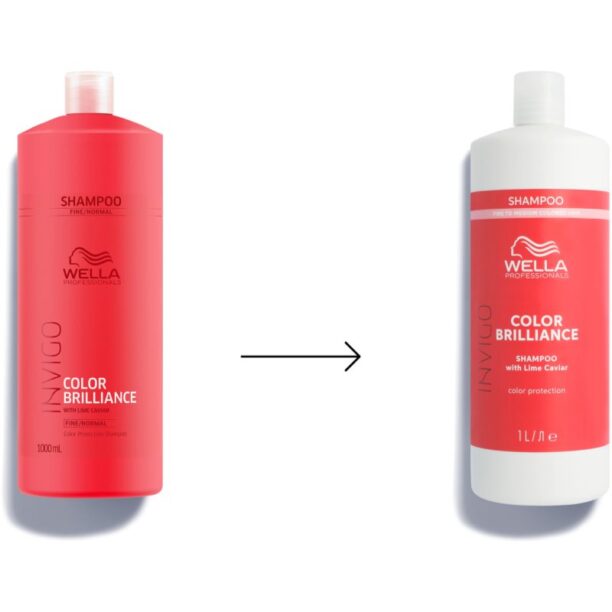 Original Wella Professionals Invigo Color Brilliance Șampon pentru păr normal și subțire pentru protecția culorii 1000 ml