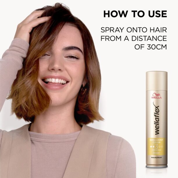 Original Wella Wellaflex Brilliant Color fixativ păr pentru fixare medie pentru păr vopsit 250 ml