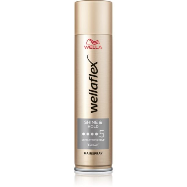 Wella Wellaflex Shine & Hold fixativ pentru păr cu fixare foarte puternică pentru stralucire 250 ml preţ