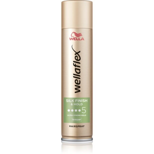 Wella Wellaflex Silk Finish & Hold fixativ pentru păr cu fixare foarte puternică 250 ml preţ