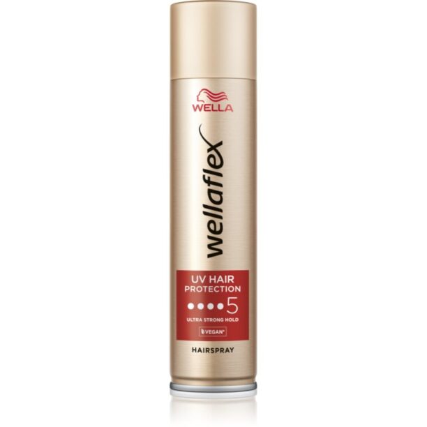 Wella Wellaflex UV Hair Protection fixativ pentru păr cu fixare foarte puternică pentru modelarea termica a parului 250 ml preţ