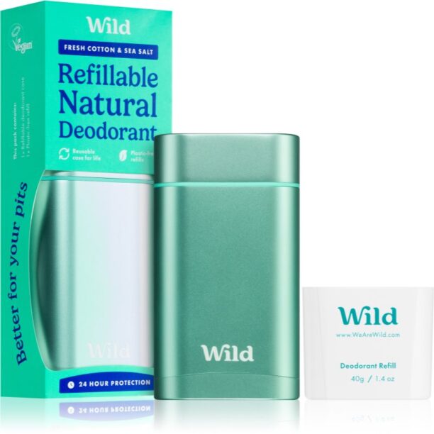 Wild Fresh Cotton & Sea Salt Aqua Case deodorant stick cu sac 40 g preţ