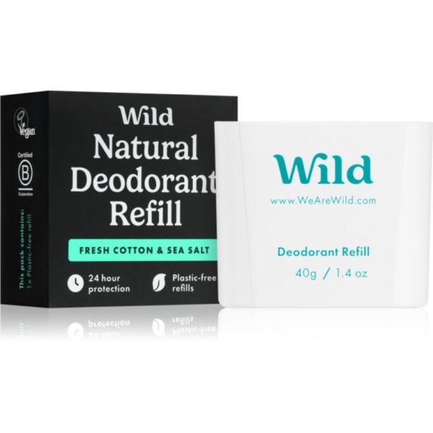 Cumpăra Wild Fresh Cotton & Sea Salt Men deodorant stick rezervă 40 g