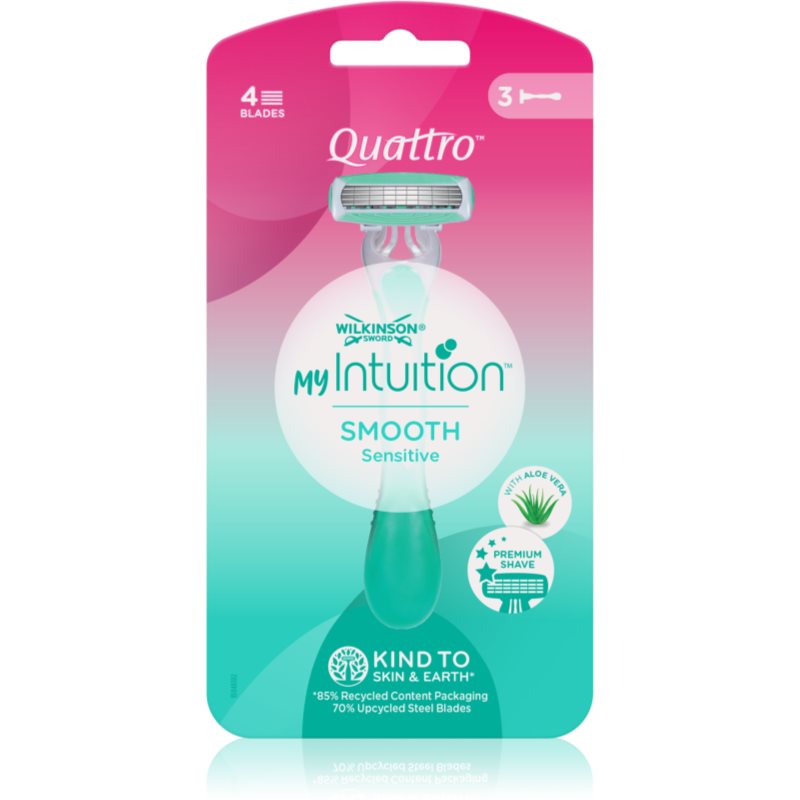 Wilkinson Sword Quattro for Women My Intuition Smooth aparat de ras de unică folosință Aloe and Vitamin E 3 buc preţ