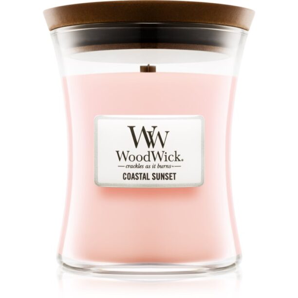 Woodwick Coastal Sunset lumânare parfumată cu fitil din lemn 275 g